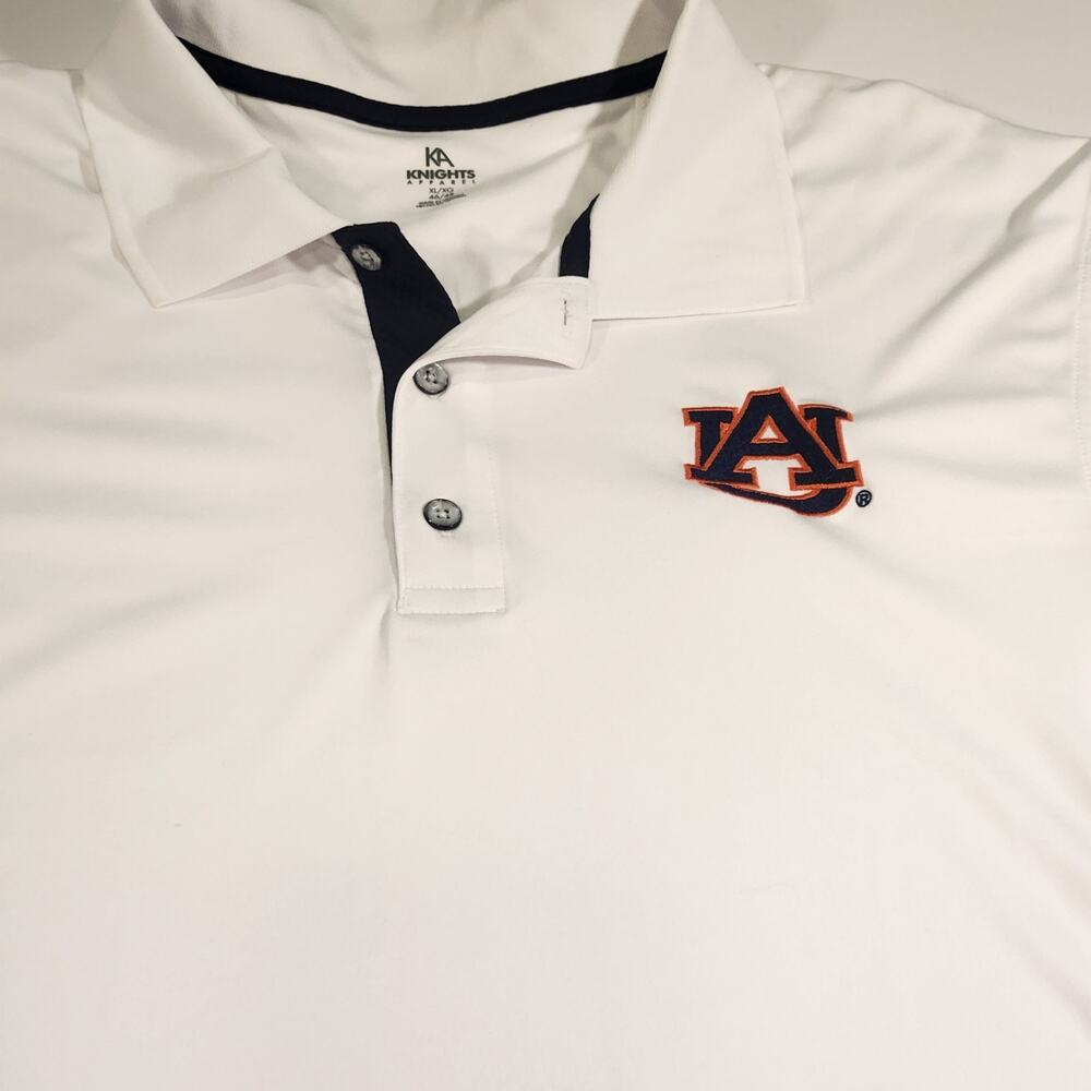 Auburn‎ Tigers Polo Shirt Mens XL Short Sleeve KA Knights Blue Colorbock Stretch - Picture 3 of 10